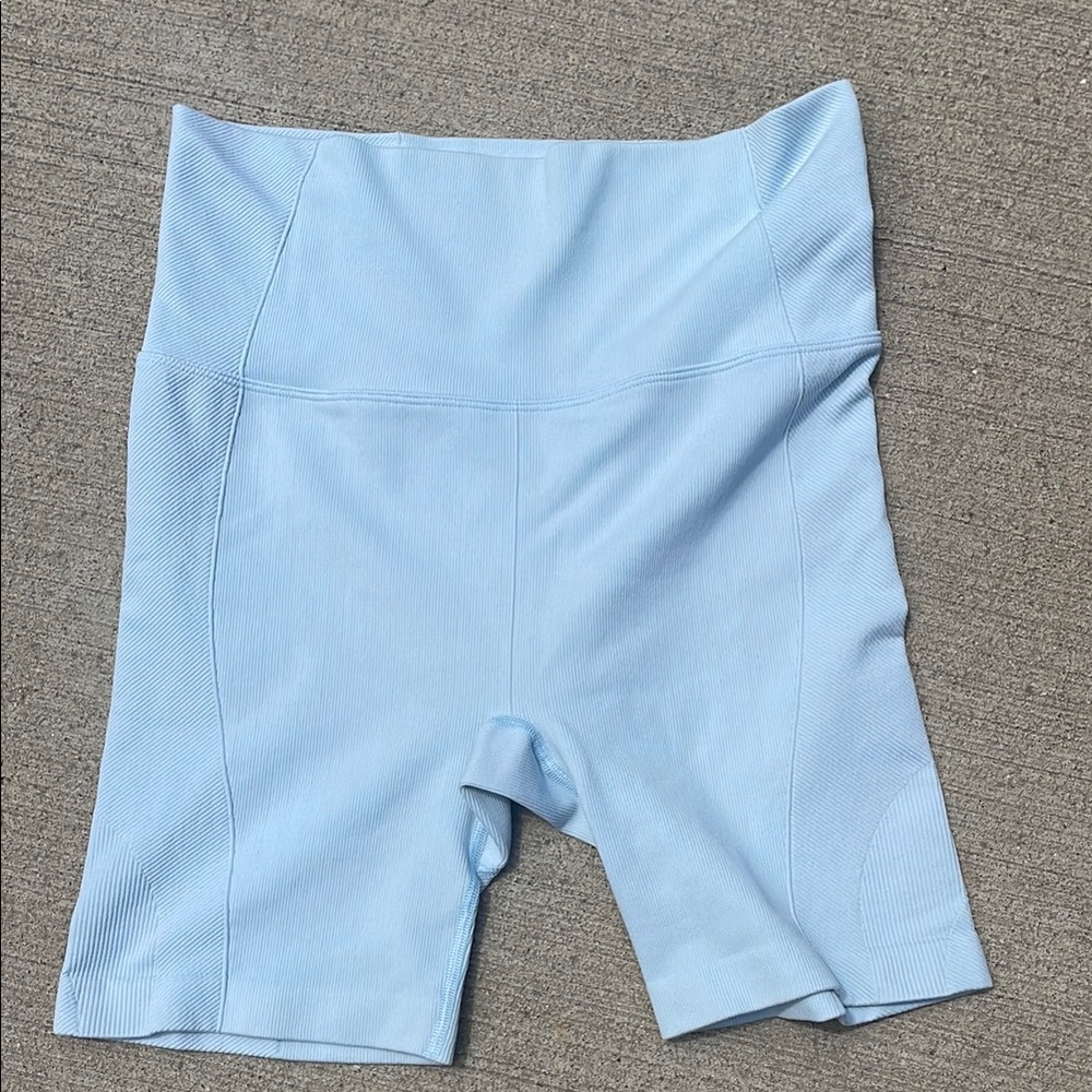 All in Motion Blue workout Shorts Seamless High-Waisted Fit